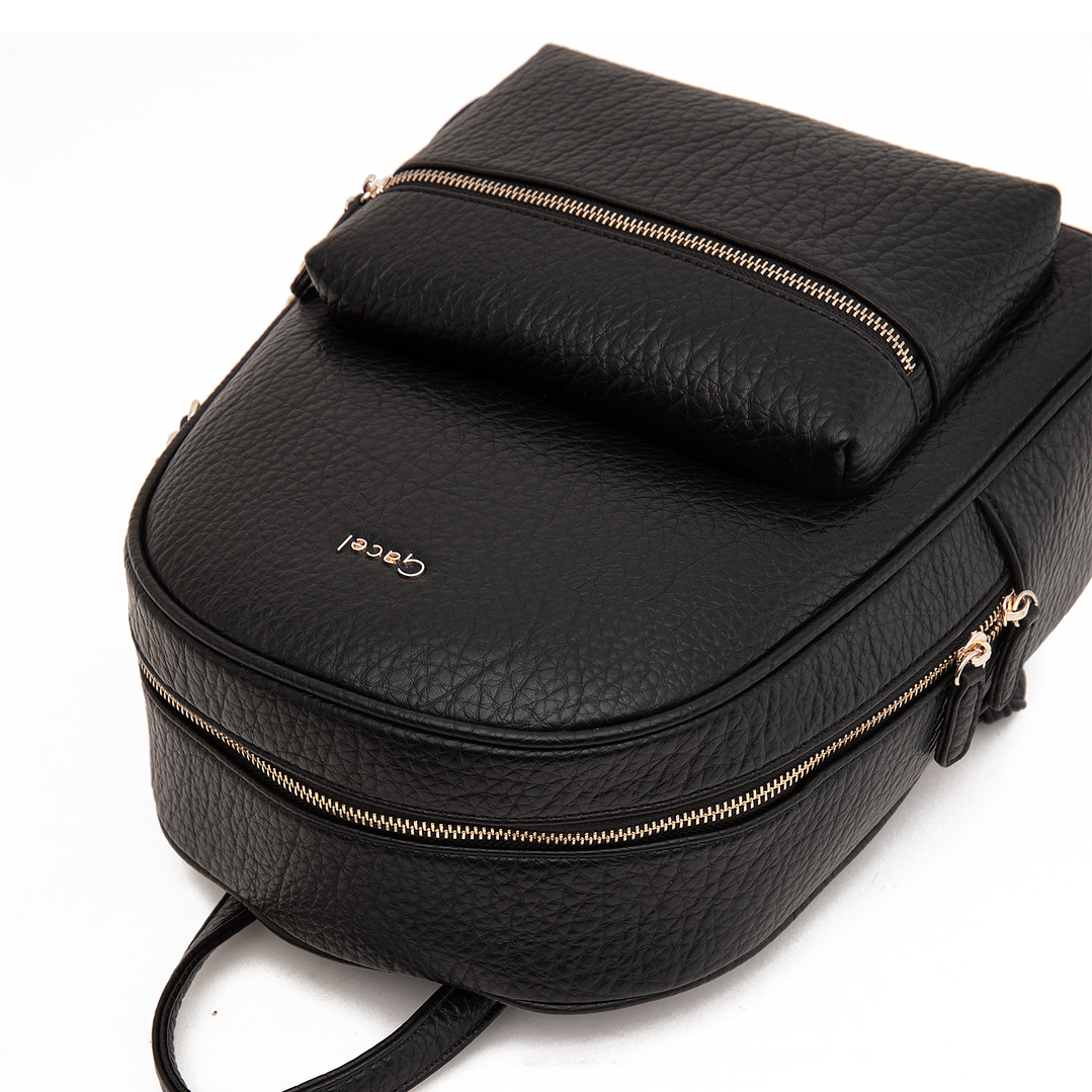 MOCHILA (MU) SUEDE PEQUEÑA GACEL CAR3518 NEGRO S/T 4