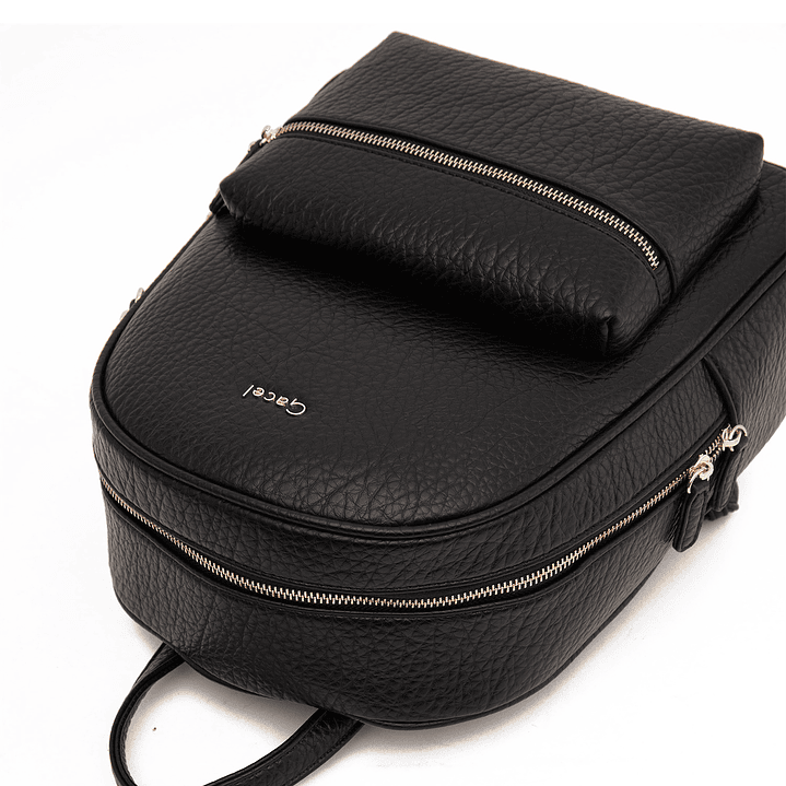 MOCHILA (MU) SUEDE PEQUEÑA GACEL CAR3518 NEGRO S/T 4