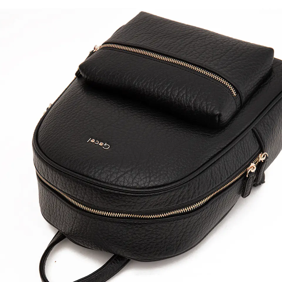 Mochila (Mu) Suede Pequeña Gacel Car3518 Negro S/T 4