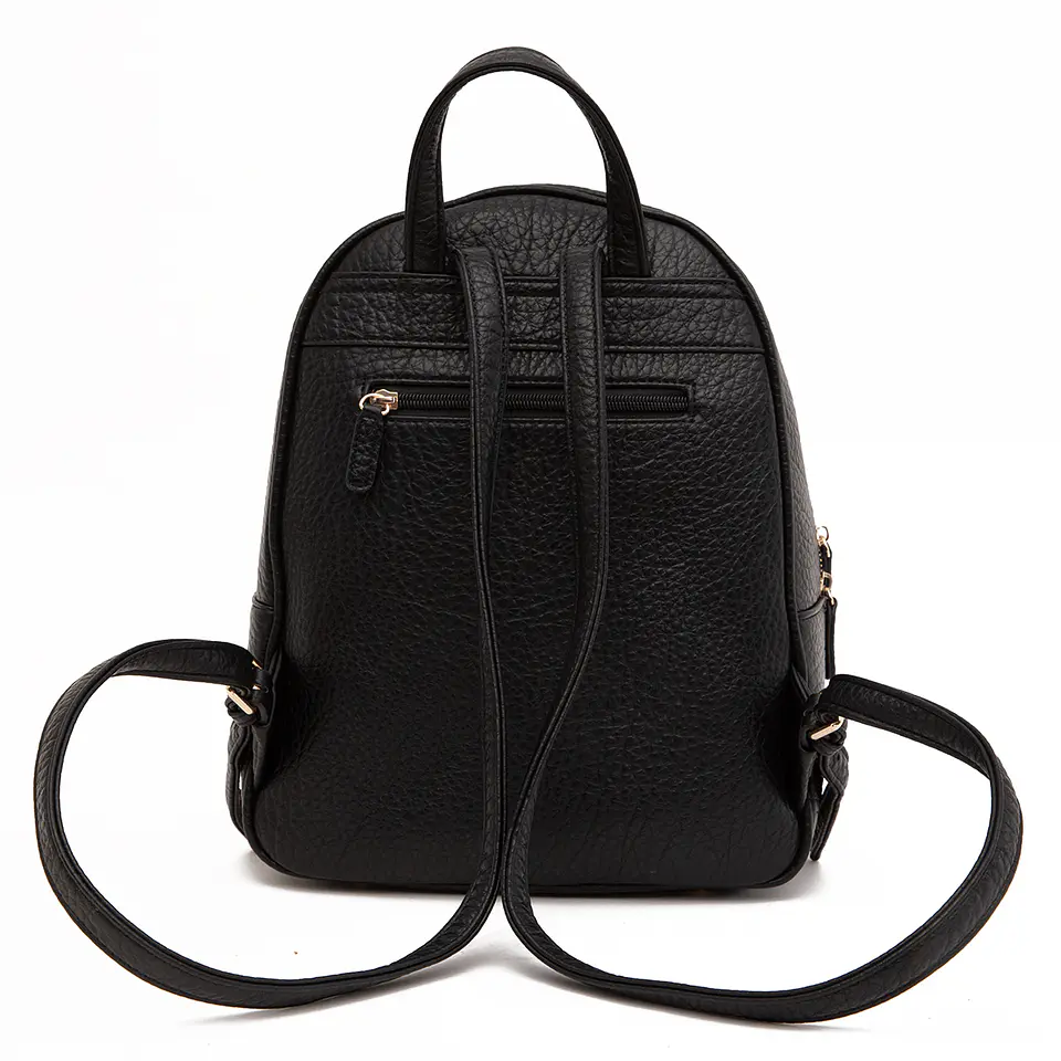 Mochila (Mu) Suede Pequeña Gacel Car3518 Negro S/T 5