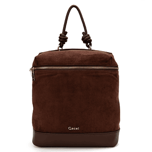 MOCHILA (MU) SUEDE PEQUEÑA GACEL CAR3515 CHOCOLATE S/T