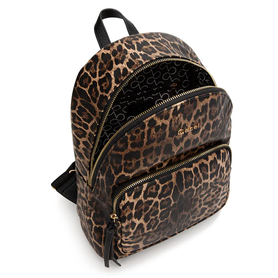 Mochila (Mu) Graneado Pequeña Gacel Car3512 Leopardo S/T 4