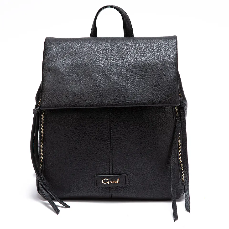 Mochila (Mu) Graneado Pequeña Gacel Car2949 Negro S/T 1