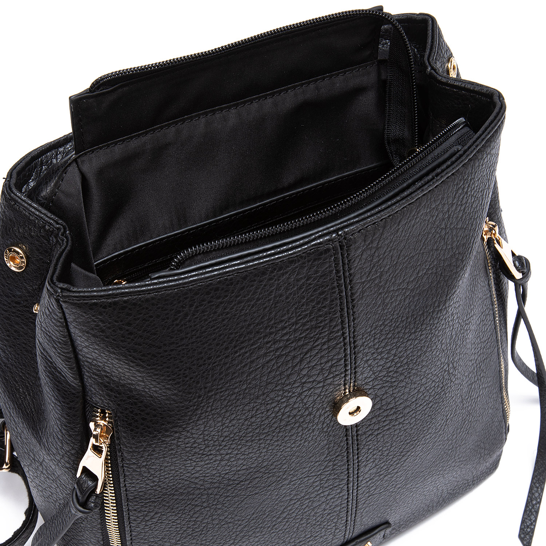 MOCHILA (MU) GRANEADO PEQUEÑA GACEL CAR2949 NEGRO S/T 3