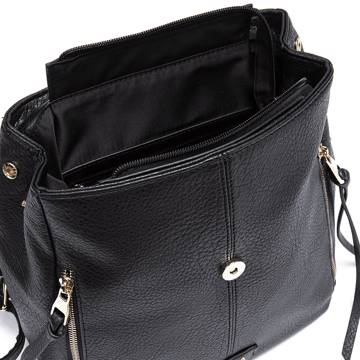 MOCHILA (MU) GRANEADO PEQUEÑA GACEL CAR2949 NEGRO S/T 3