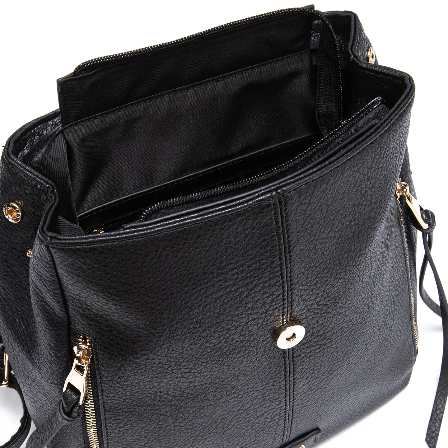 Mochila (Mu) Graneado Pequeña Gacel Car2949 Negro S/T 3