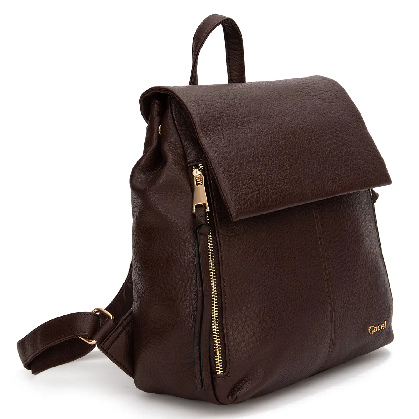Mochila (Mu) Graneado Pequeña Gacel Car3508 Chocolate S/T 2