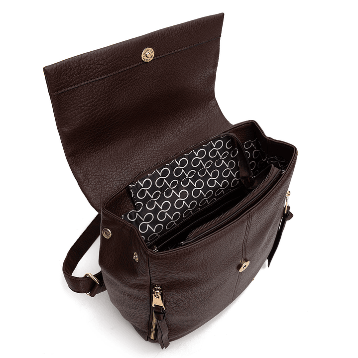 MOCHILA (MU) GRANEADO PEQUEÑA GACEL CAR3508 CHOCOLATE S/T 3