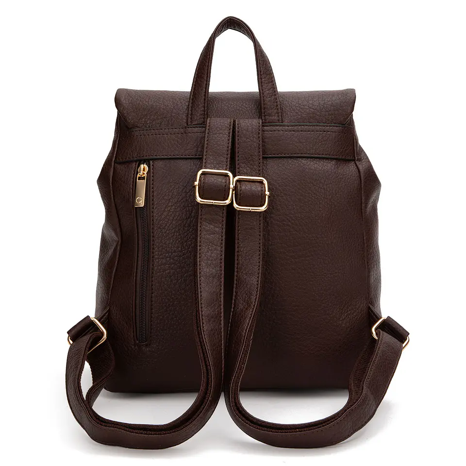 Mochila (Mu) Graneado Pequeña Gacel Car3508 Chocolate S/T 4