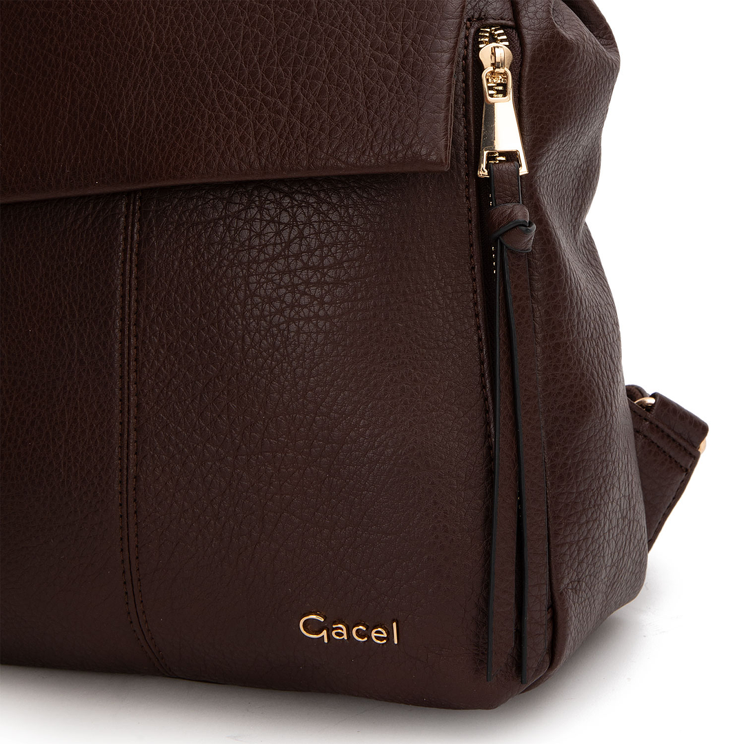 MOCHILA (MU) GRANEADO PEQUEÑA GACEL CAR3508 CHOCOLATE S/T 5