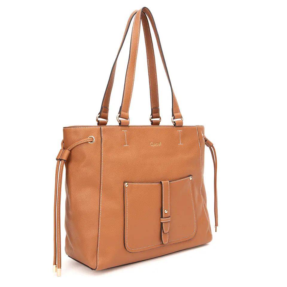 Cartera (Mu) Graneado Shopping Gacel Car3507 Tostado S/T 1