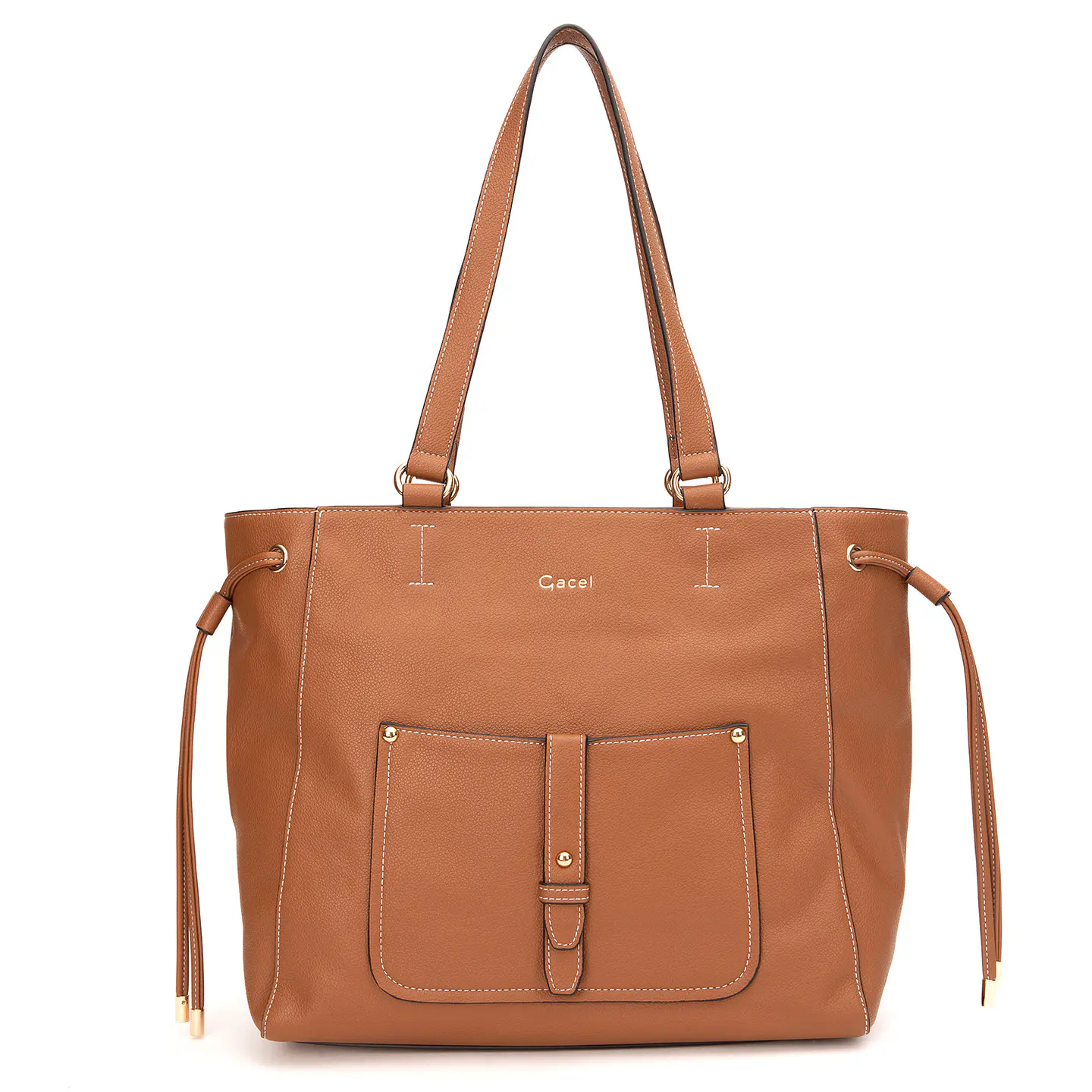Cartera (Mu) Graneado Shopping Gacel Car3507 Tostado S/T 4