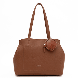 CARTERA (MU) DOS ASAS GRANEADO MEDIANA GACEL CAR3497 TOSTADO S/T