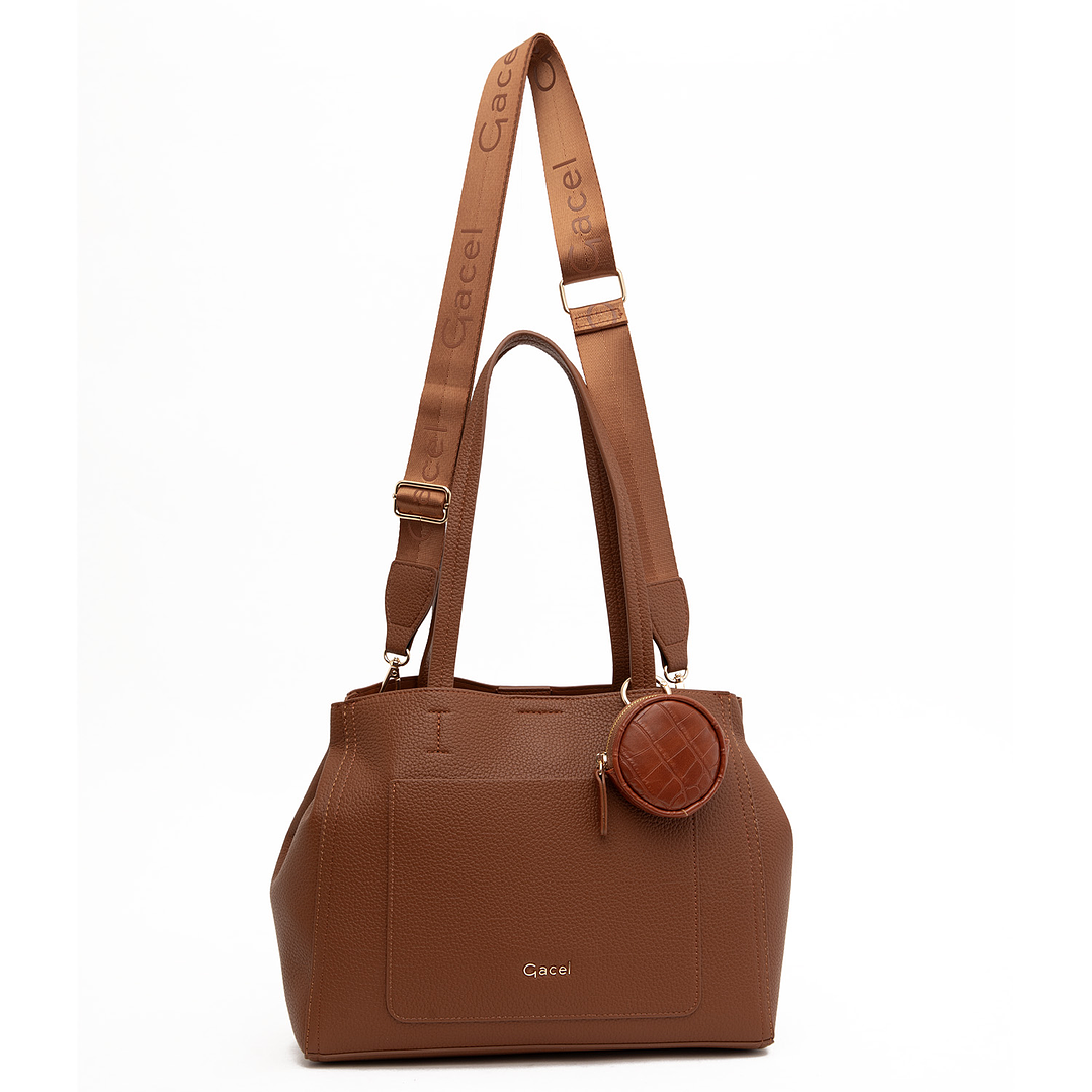 CARTERA (MU) DOS ASAS GRANEADO MEDIANA GACEL CAR3497 TOSTADO S/T 6