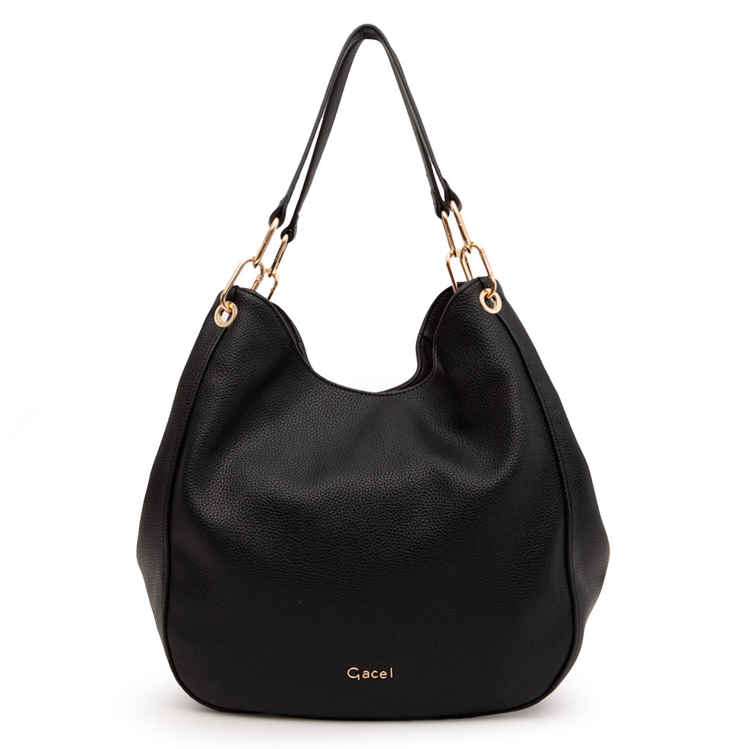 CARTERA (MU) DOS ASAS GRANEADO GRANDE GACEL CAR3466 NEGRO S/T 1