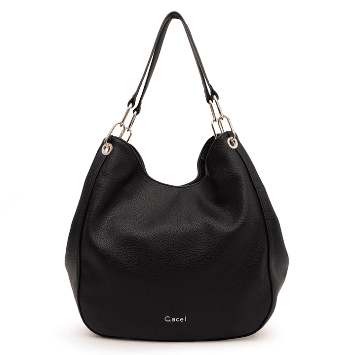 CARTERA (MU) DOS ASAS GRANEADO GRANDE GACEL CAR3466 NEGRO S/T 1