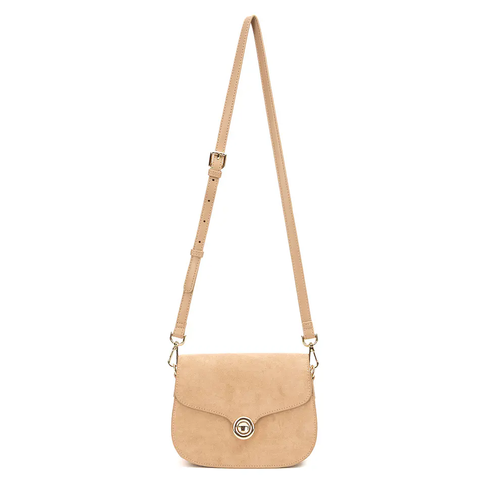 Cartera (Mu) C/Tapa Retro Suede Gacel Car3447 Arena S/T 1