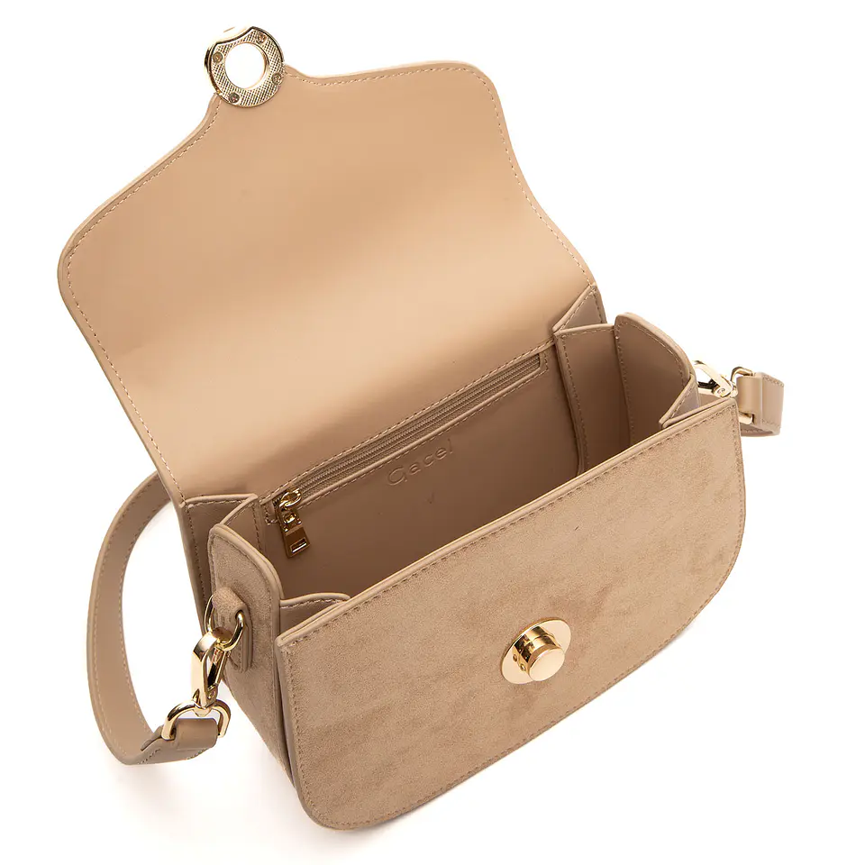 Cartera (Mu) C/Tapa Retro Suede Gacel Car3447 Arena S/T 7
