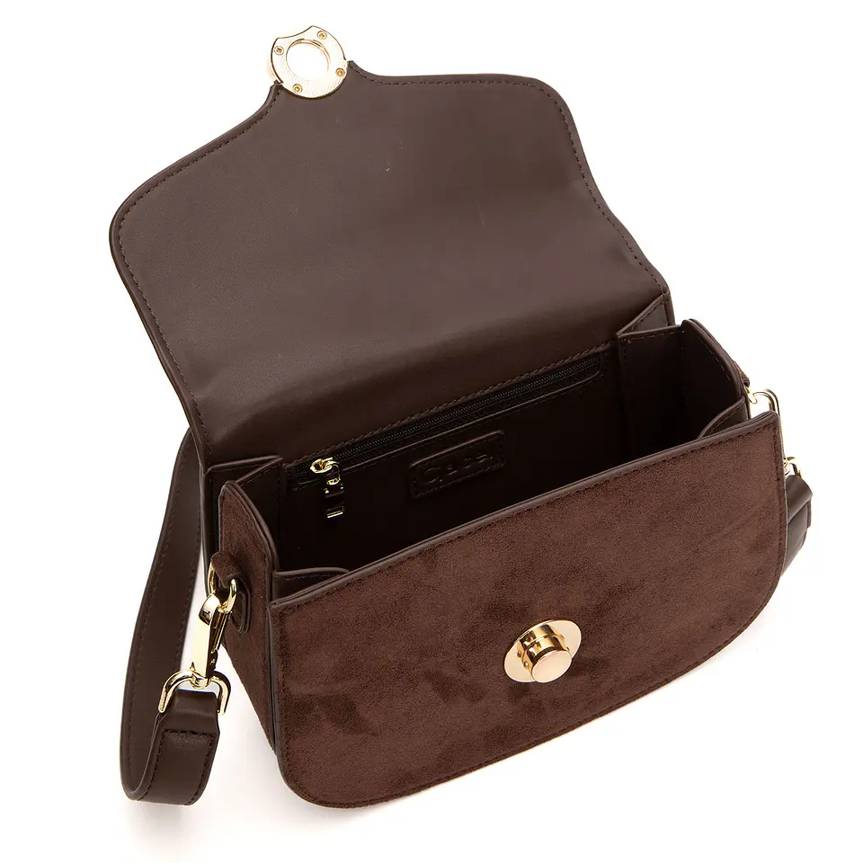 Cartera (Mu) C/Tapa Retro Suede Gacel Car3446 Chocolate S/T 2