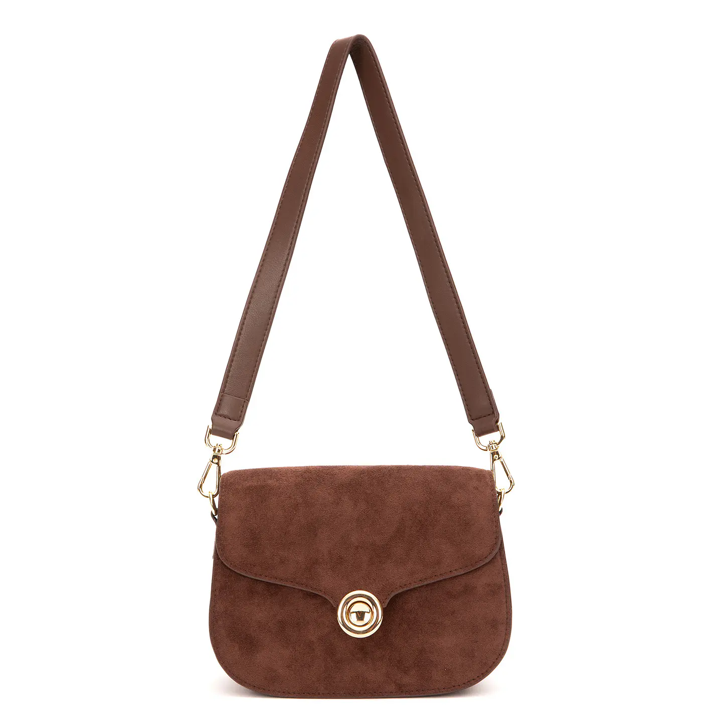 Cartera (Mu) C/Tapa Retro Suede Gacel Car3446 Chocolate S/T 5