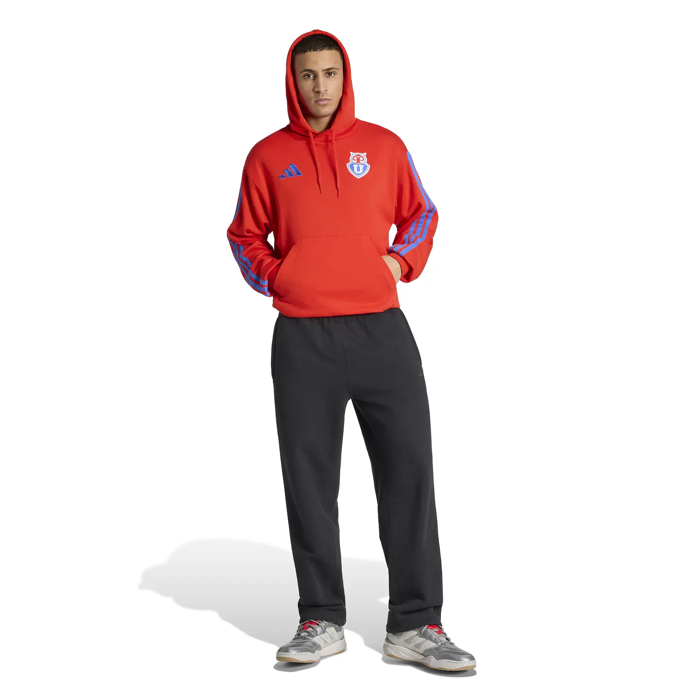   Poleron Hombre  Jz9742 Rojo Adidas 3