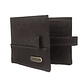 BILLETERA HOMBRE CUERO GRASO TARJETAS C/PASADOR GINO RODINIS CAFE - Miniatura 2