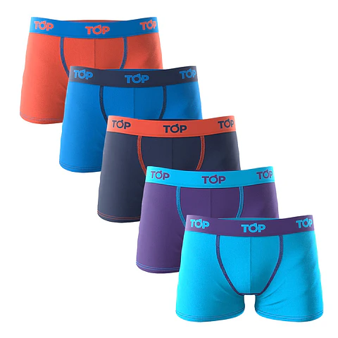 BOXER HOMBRE PACK 5 ALG. LYCRA 5013P5C2 S/C