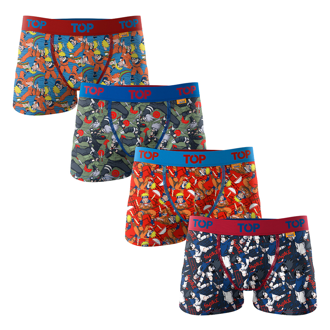 BOXER HOMBRE PACK 4 NARUTO-SASUKE-KAKASHI ALGODÓN 5013AENP4C1 S/C 1