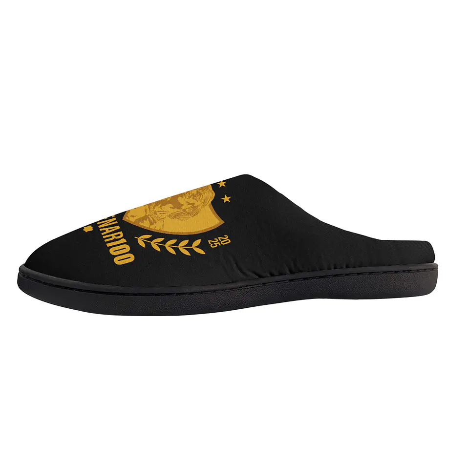 Pantufla Hombre Colo Colo Centenario  493Ccc3 Negro-Dorado 2