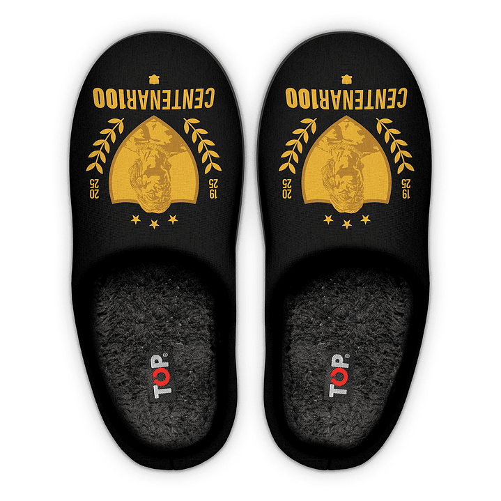 PANTUFLA HOMBRE COLO COLO CENTENARIO  493CCC3 NEGRO-DORADO 1