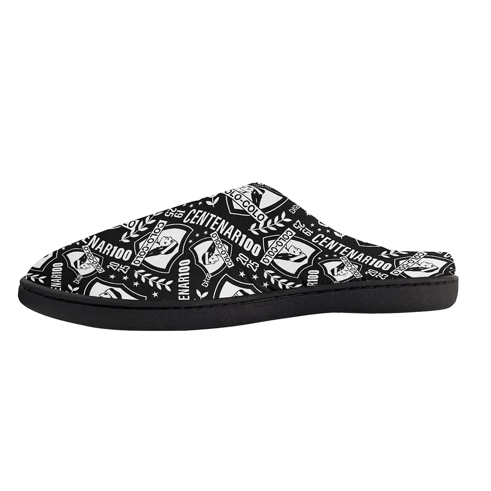 Pantufla Hombre Colo Colo 493Ccc2 Negro-Blanco 2