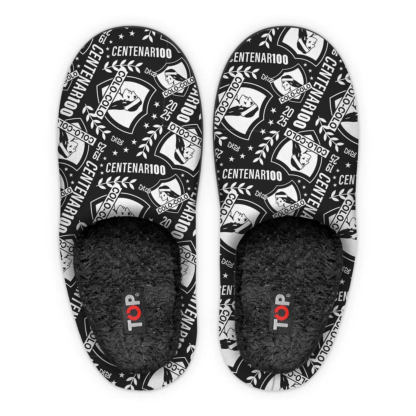 Pantufla Hombre Colo Colo 493Ccc2 Negro-Blanco 1