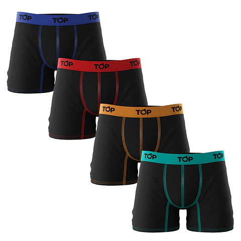 Boxer Hombre Pack 4 Algodón  208Pkp4C10