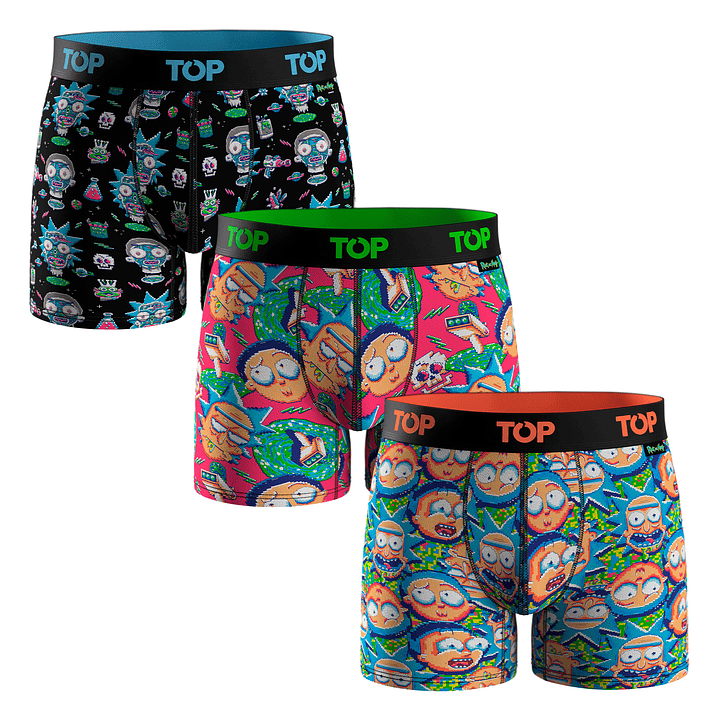 BOXER HOMBRE PACK 3 L/MEDIO RICK AND MORTY 208ARMP3C2 1