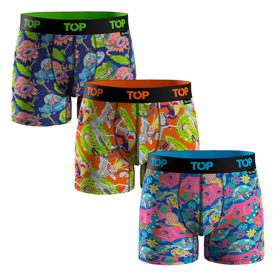 Boxer Hombre Pack 3 L/Medio Rick And Morty 208Armp3C1 1
