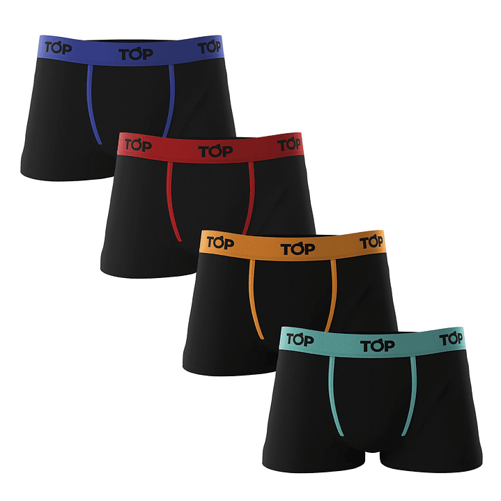 BOXER HOMBRE PACK 4 L/C ALGODON 205P4C9 1