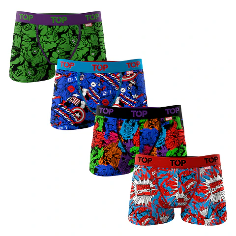 BOXER HOMBRE PACK 4 MARVEL SUPERHEROES 5013AMP4C15 S/C