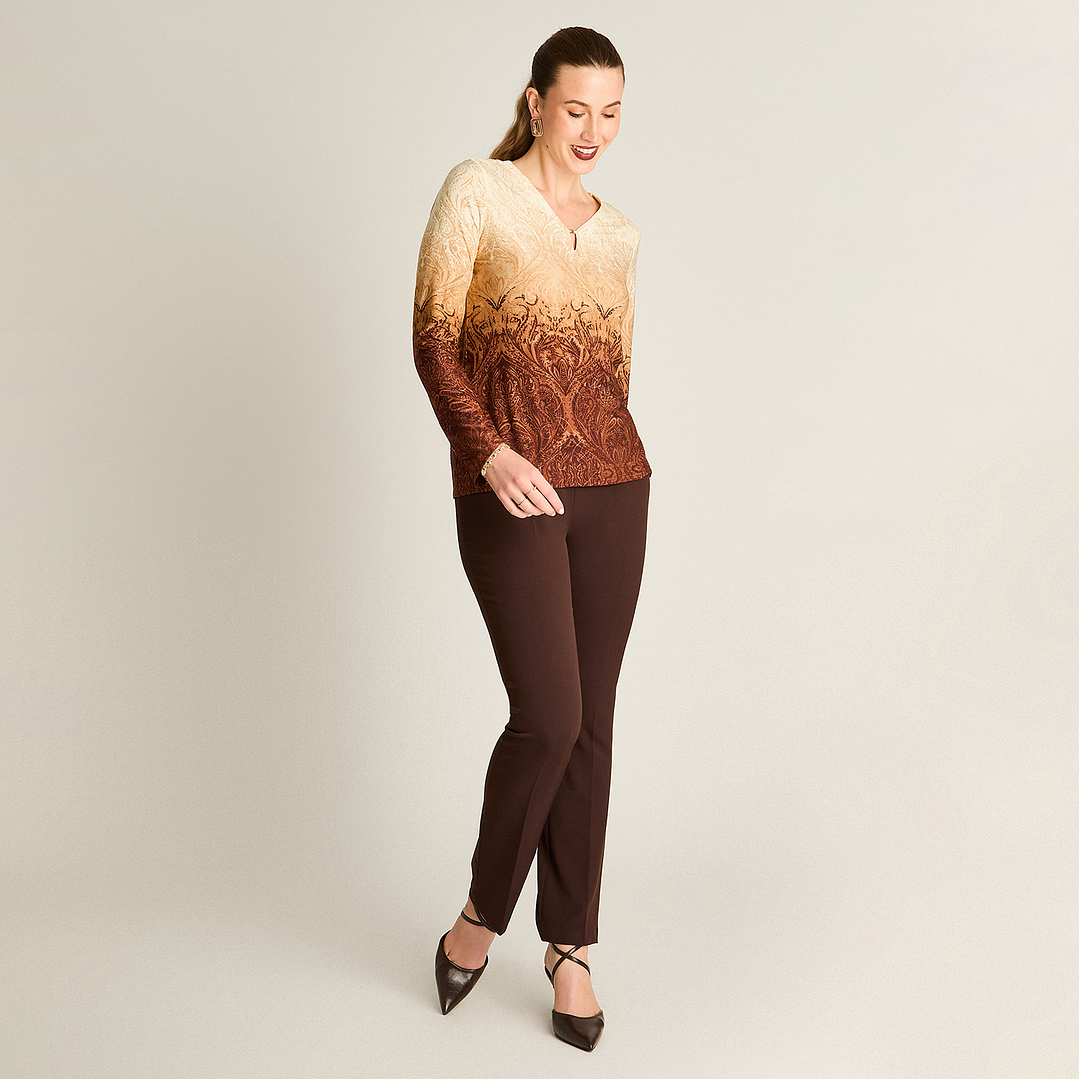 POLERA (MU) M/L C/V EST. LORENZO IMP. 108505 BEIGE  2