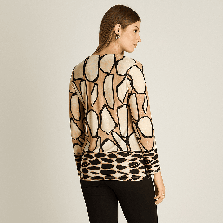 POLERA (MU) M/L C/V EST. LORENZO IMP. 108505 BEIGE  3