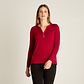 POLERA (MU) M/L C/MAO APLIC BOTONES LISA LORENZO IMP. 108506 ROJO  - Miniatura 1