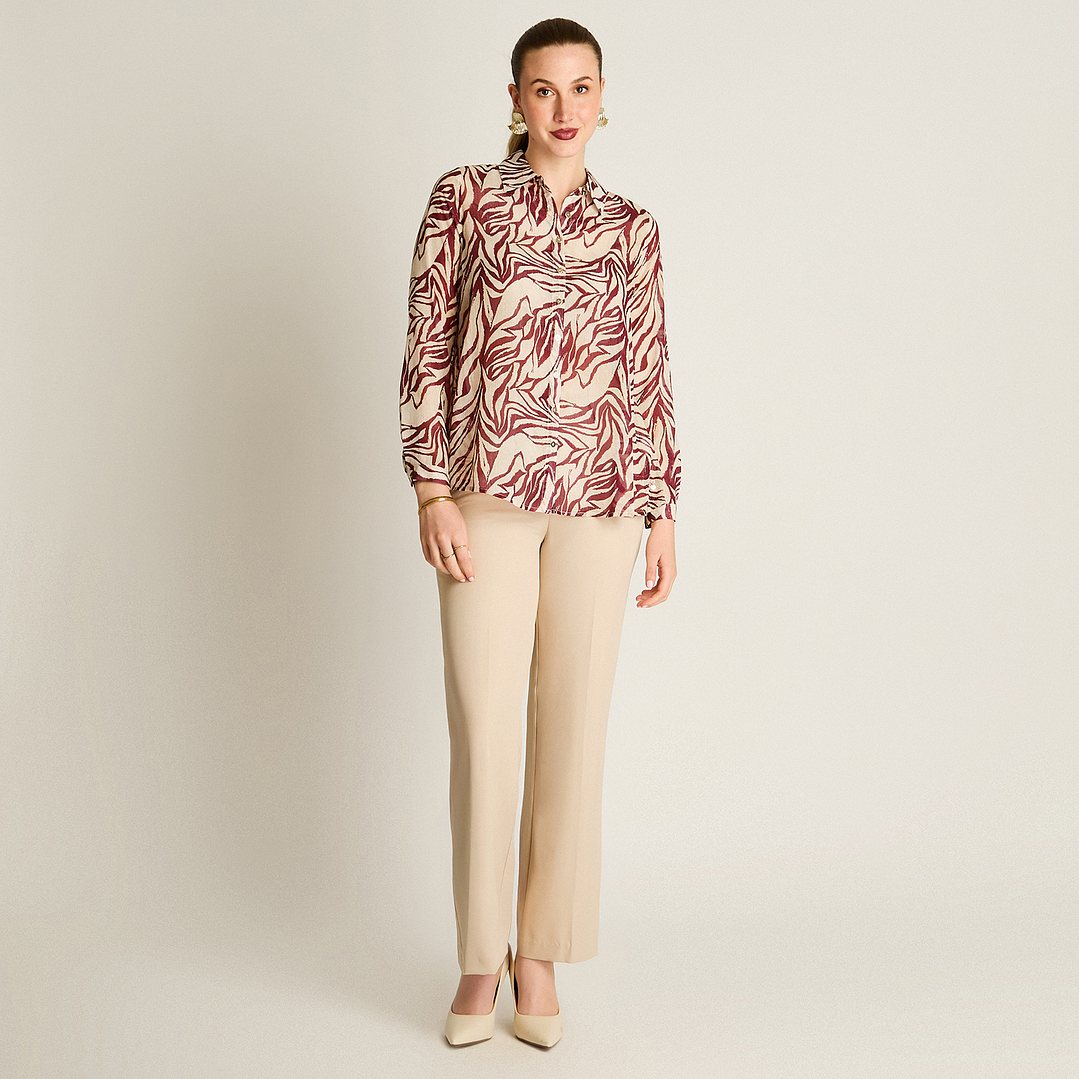 BLUSA (MU) M/L CAMISERA EST. APLIC LUREX LORENZO IMP. 208507 BURDEO  1