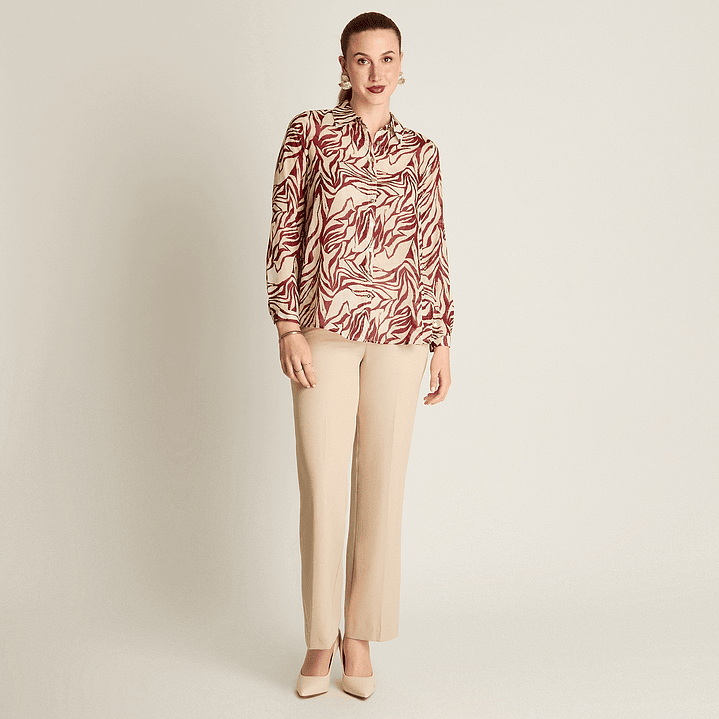 BLUSA (MU) M/L CAMISERA EST. APLIC LUREX LORENZO IMP. 208507 BURDEO  1