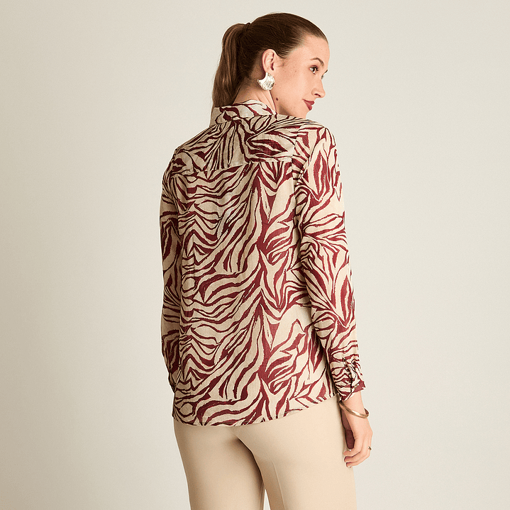 BLUSA (MU) M/L CAMISERA EST. APLIC LUREX LORENZO IMP. 208507 BURDEO  3