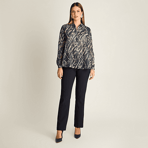 BLUSA (MU) M/L CAMISERA EST. APLIC LUREX LORENZO IMP. 208507 AZUL 