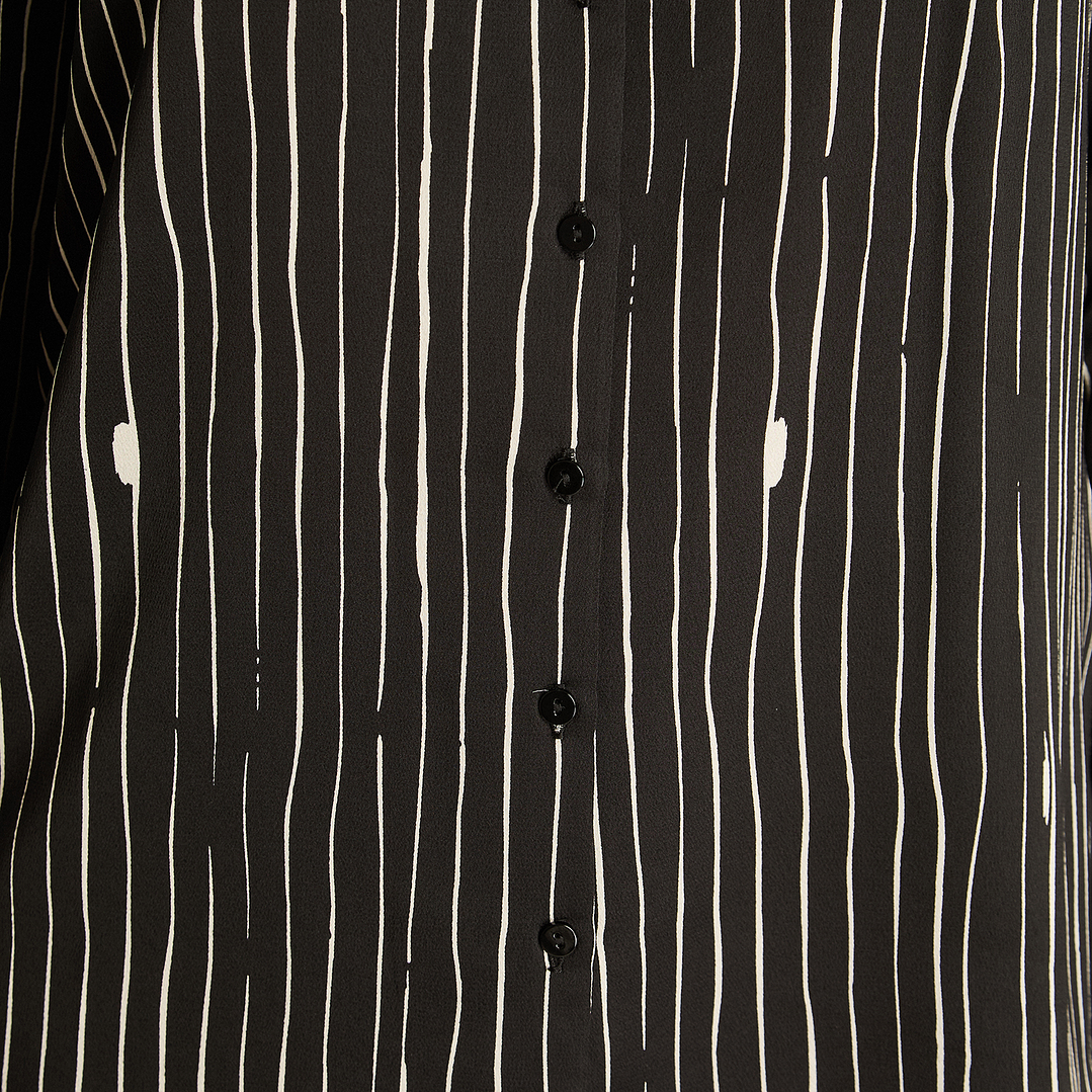 BLUSA (MU) M/L CAMISERA SATIN BASICA LISA LORENZO IMP. 208505 NEGRO  3