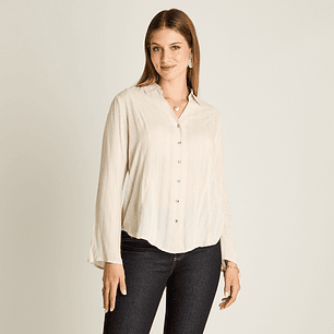 BLUSA (MU) M/L CAMISERA LISA APLIC LUREX LORENZO IMP. 208513 ARENA 