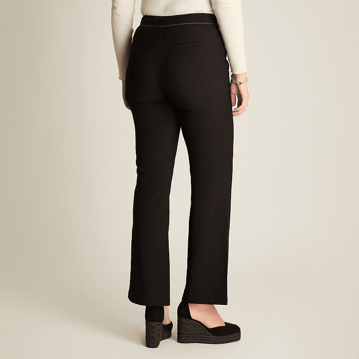 Pantalón Negro Palazzo Formal con Dos Botones 708502 4