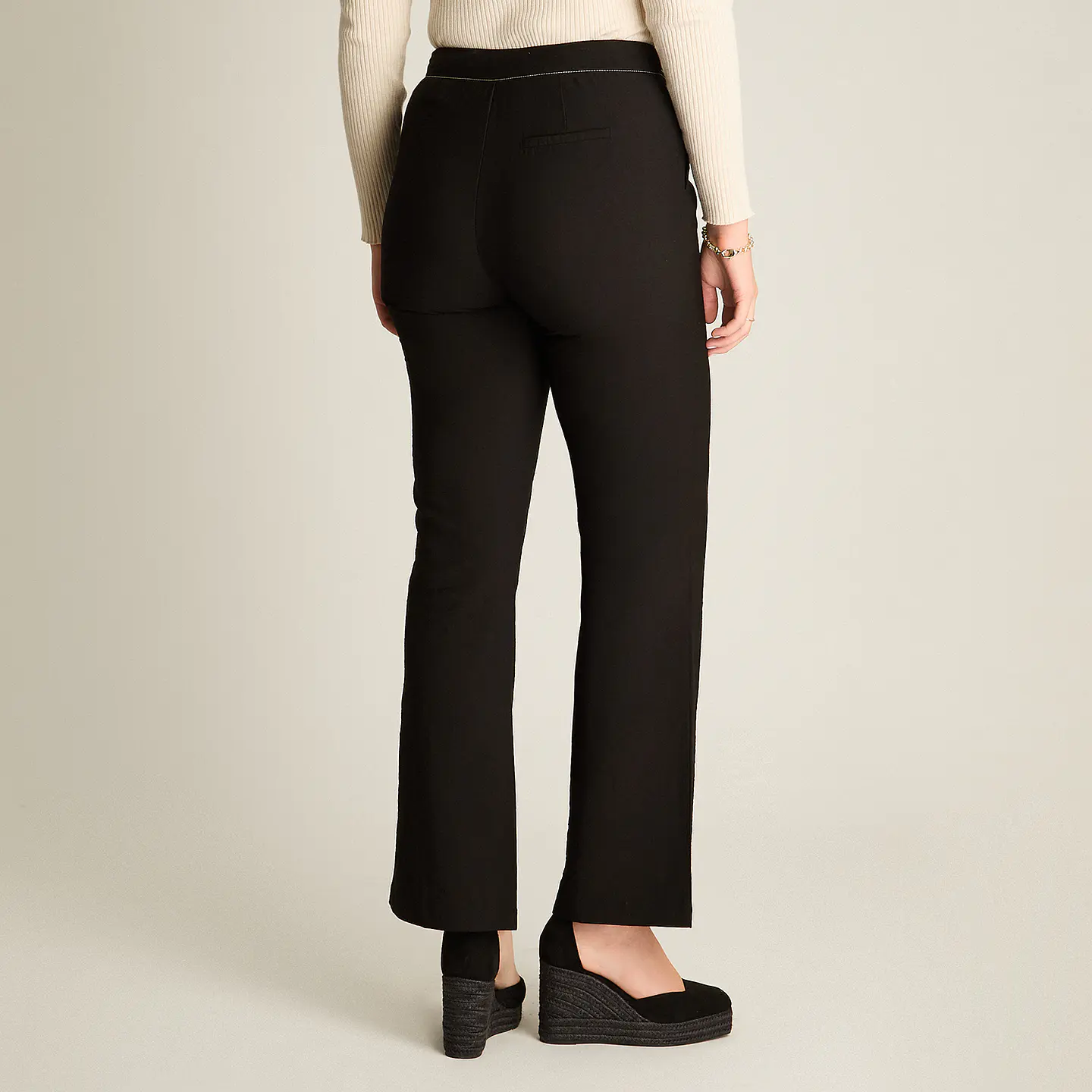 Pantalón Negro Palazzo Formal Con Dos Botones 708502 4