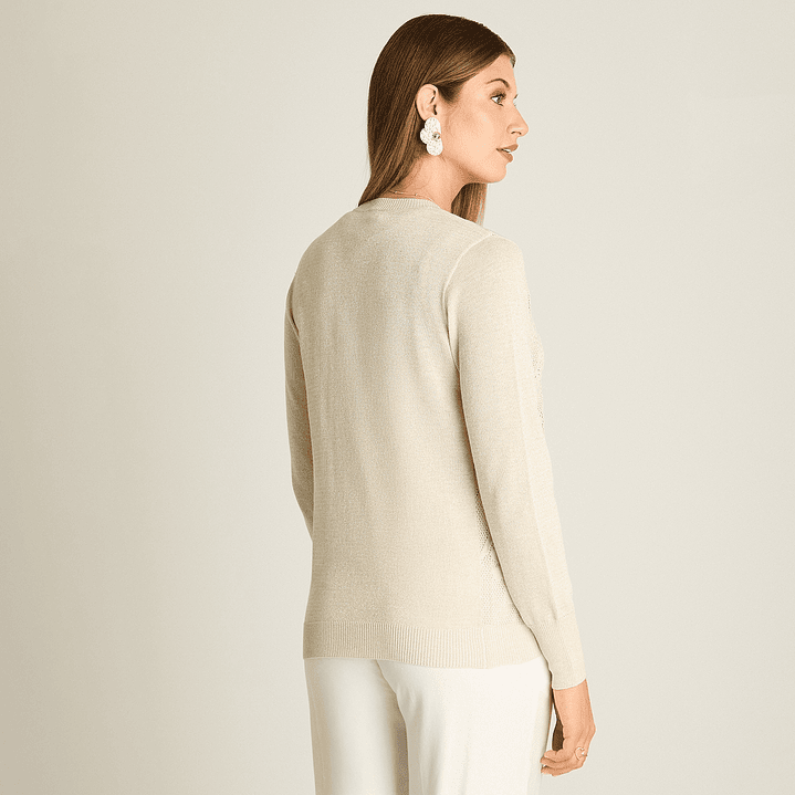 CARDIGAN (MU) M/L C/V BOTONES DORADOS LUREX LORENZO IMP. 808502 ARENA  2