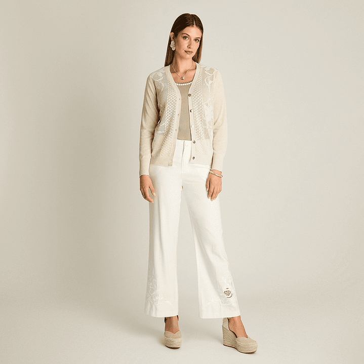 CARDIGAN (MU) M/L C/V BOTONES DORADOS LUREX LORENZO IMP. 808502 ARENA  3